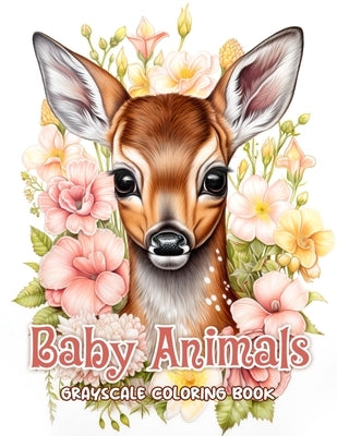 Cute Baby Animal Coloring Book: With 50 Adorable Baby Animals in Grayscale by Beer, David