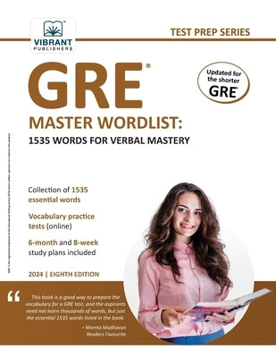 GRE Master Wordlist: 1535 Words for Verbal Mastery by Publishers, Vibrant