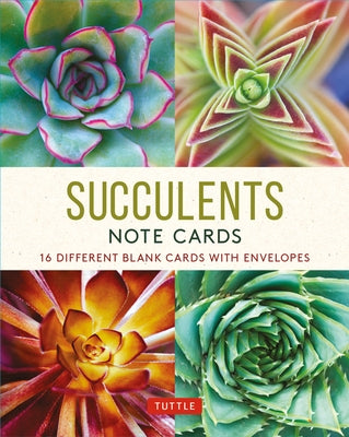 Succulents, 16 Note Cards: 16 Different Blank Cards with Envelopes in a Keepsake Box! by Tuttle Publishing