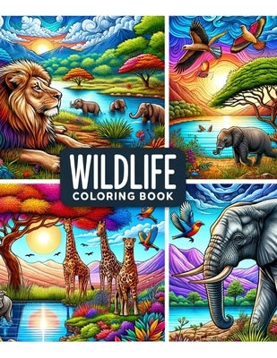 Wildlife coloring book: Amazing Wild Animals Grayscale.colouring For Adult by Reid Art, Brandon
