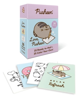 Love, Pusheen: 50 Collectible Postcards (25 Ready-To-Mail + 25 Color-Your-Own!) by Belton, Claire