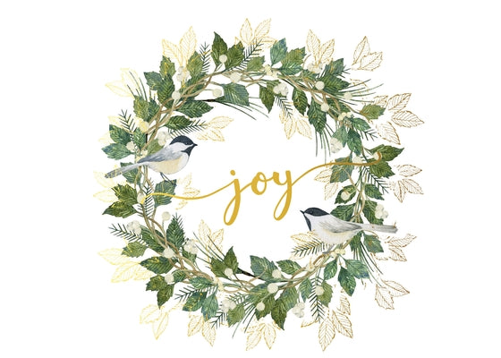 Wreath of Joy Deluxe Boxed Holiday Cards (20 Cards, 21 Self-Sealing Envelopes) by 