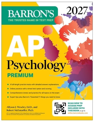 AP Psychology Premium, 2027: Prep Book with 3 Practice Tests + Comprehensive Review + Online Practice by Weseley, Allyson J.