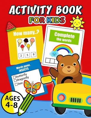 Activity Book for Kids Ages 4-8: Easy, Fun, Beautiful book for boy, girls connect the dots, Coloring, Crosswords, Dot to Dot, Matching, Copy Drawing, by Kodomo Publishing