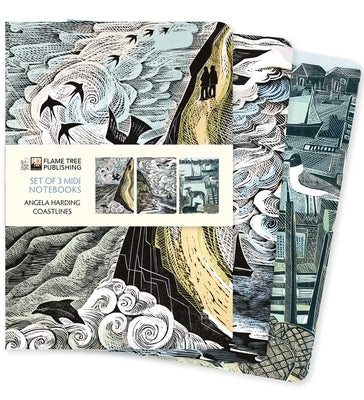 Angela Harding: Coastlines Set of 3 MIDI Notebooks by Flame Tree Studio
