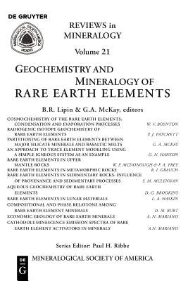 Geochemistry & Mineralogy of Rare Earth Elements by Lipin, Bruce R.