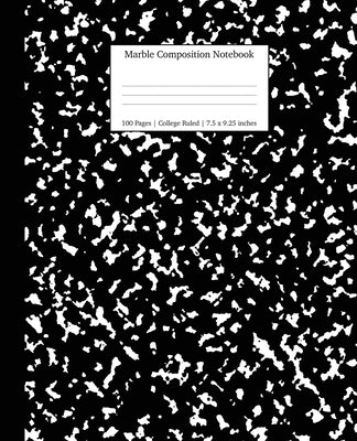 Marble Composition Notebook College Ruled: Black Marble Notebooks, School Supplies, Notebooks for School by Young Dreamers Press