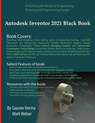 Autodesk Inventor 2021 Black Book by Verma, Gaurav