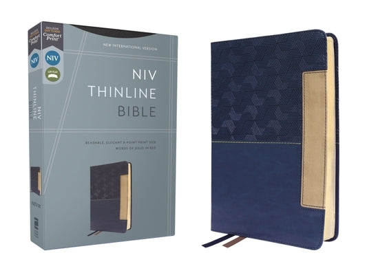Niv, Thinline Bible, Leathersoft, Blue, Red Letter, Comfort Print by Zondervan