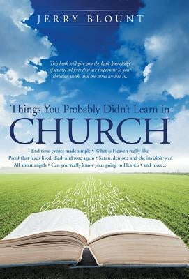 Things You Probably Didn't Learn In Church: End time events made simple What is Heaven really like Proof that Jesus lived, died, and rose again Satan, by Blount, Jerry