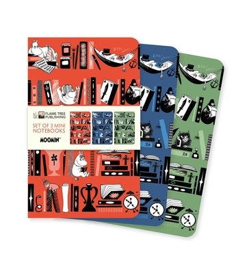 Moomin Bookshelves Set of 3 Mini Notebooks by Flame Tree Studio