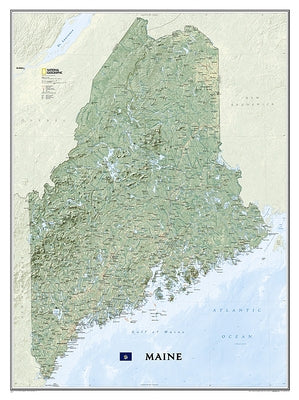 National Geographic Maine Wall Map - Laminated (30.25 X 40.5 In) by National Geographic Maps