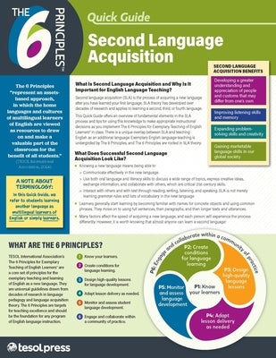 The 6 Principles Quick Guide for Second Language Acquisition by Becker, Helene