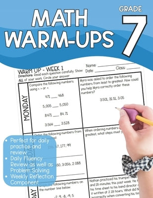 Daily Warm-Ups: Math for Seventh Grade: Fluency, Problem Solving and Critical Thinking by Jochen, Jennifer Smith