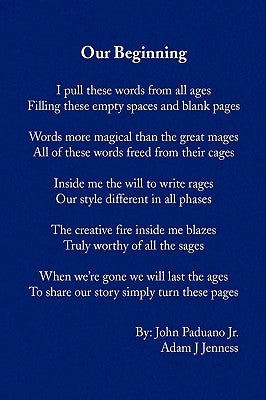 Our Beginning by John Paduano Jr. and Adam J. Jenness