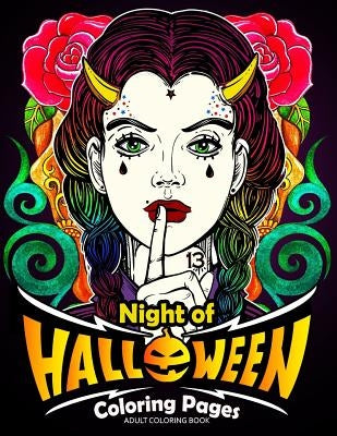 Adults Coloring Book: Night of Halloween Coloring Pages by Tiny Cactus Publishing