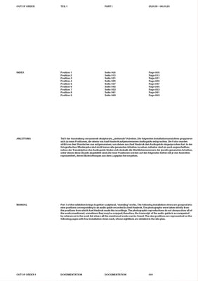 Out of Order: Works from the Haubrok Collection, Parts 1 & 2 by Kraus, Eva