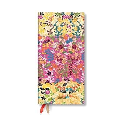 Paperblanks 2026 Kara-Ori Pink Japanese Kimono 12-Month Planner Slim Horizontal Elastic Band 160 Pg 100 GSM by Paperblanks