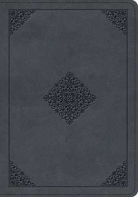 ESV Large Print Wide Margin Bible (Trutone, Slate Blue, Ornament Design) by 