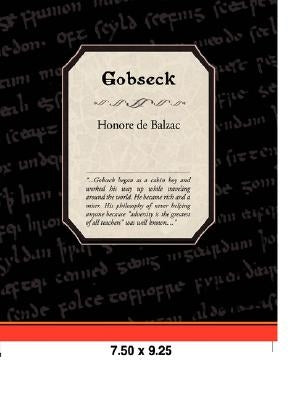 Gobseck by De Balzac, Honore