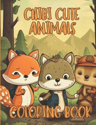 Cute Chibi Animals Coloring Book: Sweet Animal Coloring Pages For Kids by Burks, Jane