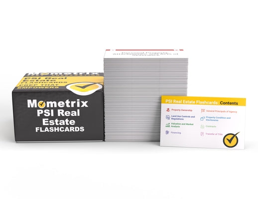 Psi Real Estate Exam Prep Study Cards 2025-2026: Psi Real Estate Review with Practice Test Questions for the National License [Full Color Cards] by Mometrix