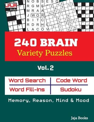 240 BRAIN Variety Puzzles; Vol. 2 by Jaja Books
