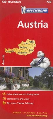 Michelin Austria Road and Tourist Map by Michelin
