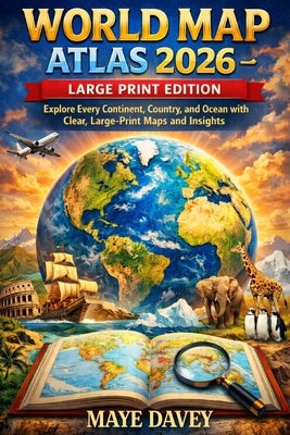 World Map Atlas 2026 - Large Print Edition: Explore Every Continent, Country, and Ocean with Clear, Large-Print Maps and Insights by Davey, Maye