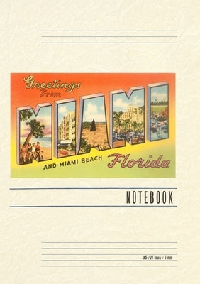 Vintage Lined Notebook Greetings from Miami, Florida by Found Image Press