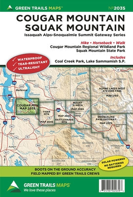 Cougar Mountain, Wa No. 203s by Maps, Green Trails
