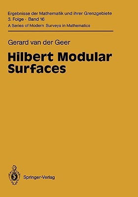 Hilbert Modular Surfaces by Geer, Gerard Van Der