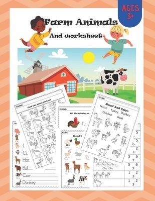 Farm Animals: Tracing, Counting, Coloring, Reading Practice workbook for Pre K, Kindergarten and Kids Ages 3-6 activity books by Oan, Sarah