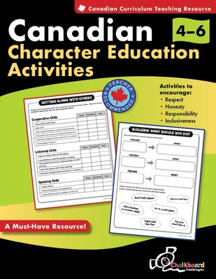 Canadian Character Education Activities Grades 4-6 by Turnbull, Demetra