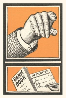 Vintage Journal Pointing Hand, Bank Book by Found Image Press