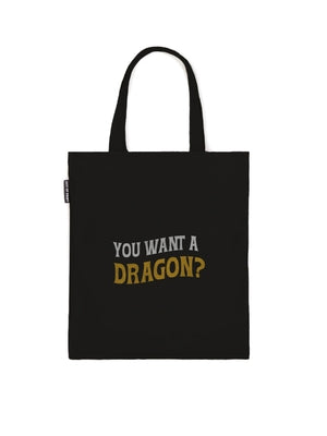 Fourth Wing: Want a Dragon Tote Bag by Out of Print