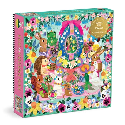 Egg-Cellent Day 500 Piece Foil Family Puzzle by Mudpuppy