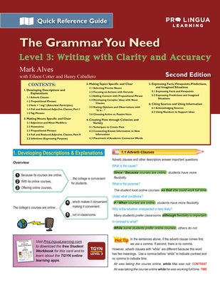 Writing with Clarity and Accuracy: The Grammar You Need, Level 3 by Alves, Mark