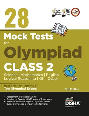 28 Mock Test Series for Olympiads Class 2 Science, Mathematics, English, Logical Reasoning, GK & Cyber 3rd Edition by Disha Experts