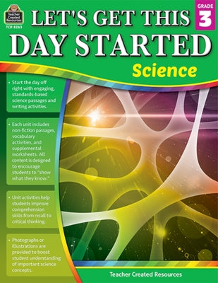 Let's Get This Day Started: Science (Gr. 3) by Edmunds, Tracy