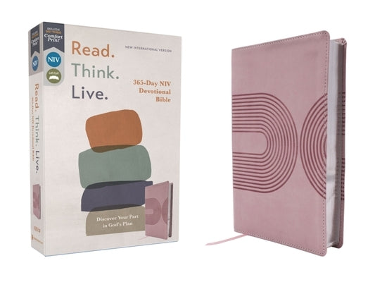 Niv, Read. Think. Live., Leathersoft, Pink, Comfort Print: 365-Day NIV Devotional Bible - Discover Your Part in God's Plan by Walk Thru the Bible