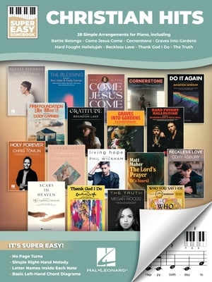 Christian Hits - Super Easy Songbook for Piano with Lyrics by 