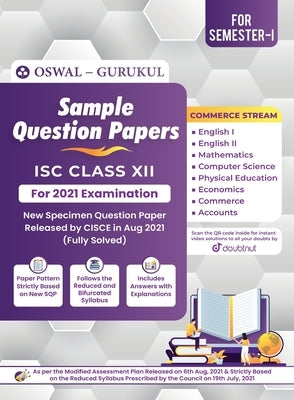 Sample Question Papers for ISC Commerce Class 12 Semester I Exam 2021 by Oswal