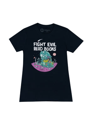 Fight Evil, Read Books: 2023 Design Women's Crew T-Shirt Small by Out of Print