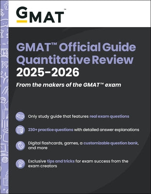 GMAT Official Guide Quantitative Review 2025 - 2026: Book + Online Question Bank by Gmac (Graduate Management Admission Coun