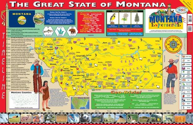 The Montana Experience Poster/Map! by Gallopade International