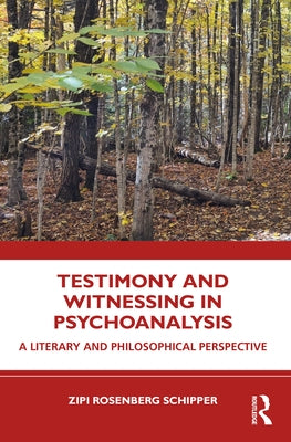 Testimony and Witnessing in Psychoanalysis: A Literary and Philosophical Perspective by Rosenberg Schipper, Zipi