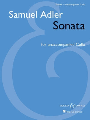 Sonata: For Unaccompanied Cello by Adler, Samuel