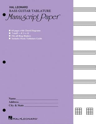 Bass Guitar Tablature Manuscript Paper by Hal Leonard Corp