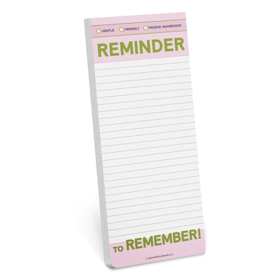 Reminder to Remember Make-A-List Pad by Knock Knock